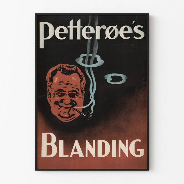 Vintage Petterøes-sekoitus piippu täynnä savua -juliste