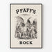 Vintage Pfaff's Bock -juliste seinäkoristukseen