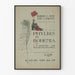 Vintagejuliste Phyllis in Bohemia höyhenen ja pavunukkeen kanssa