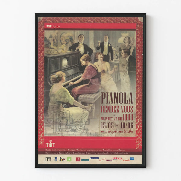 Vintage juliste Pianola Tapaaminen MIM:ssä