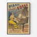 Vintagejuliste Focké pianoiden kultamitali Pariisi 1889