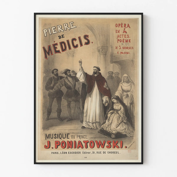 Vintage oopperajuliste Pierre de Médicis
