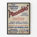 Vintage juliste Pinocchio Federal Theatre -teatterista