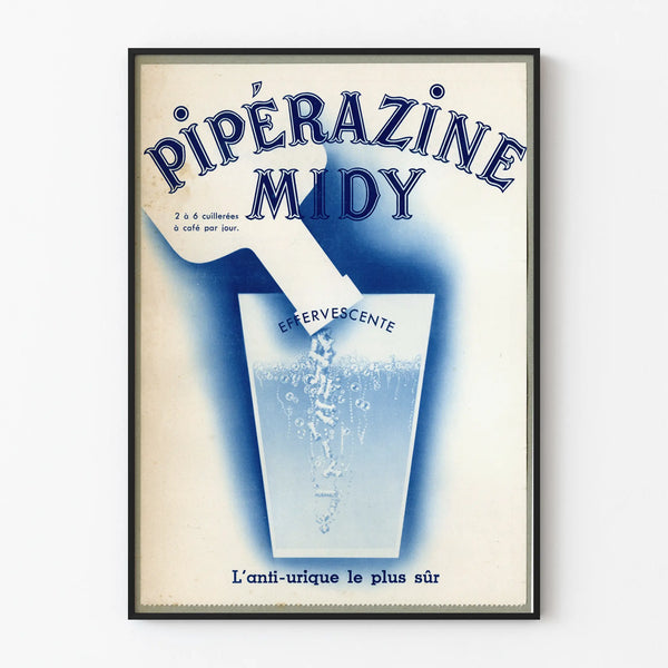 Vintage Juliste Piperatsiini Midy - Retro Seinän Koristelu Kupliva