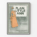 Vintage juliste Plain Little Ann graafisessa harmoniassa