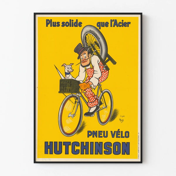 Vintage Juliste Pneu Vélo Hutchinson Kestävämpi kuin teräs
