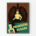 Vintage juliste Pneumogéine Renardin lääketieteelliseen seinäkoristukseen