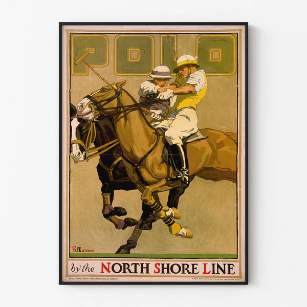 Vintage Polo -juliste North Shore Line - urheilullinen seinäkoriste