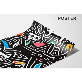 Tableau Pop Art - Chats Stylisés | Reproduction Tableau Décoration murale affiche copie
