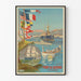 Vintage juliste Toulonin merivoimien satamasta - Merellinen seinäkoristelu