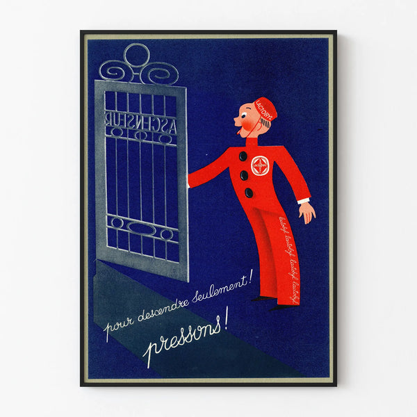 Vintage mainosjuliste Lactobyl punainen ja sininen