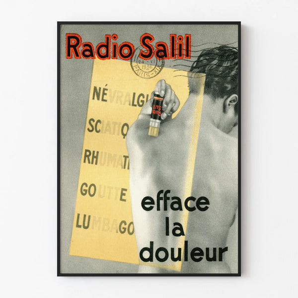 Vintage Radio Salil -juliste, retro seinäkoriste, joka lievittää kipua