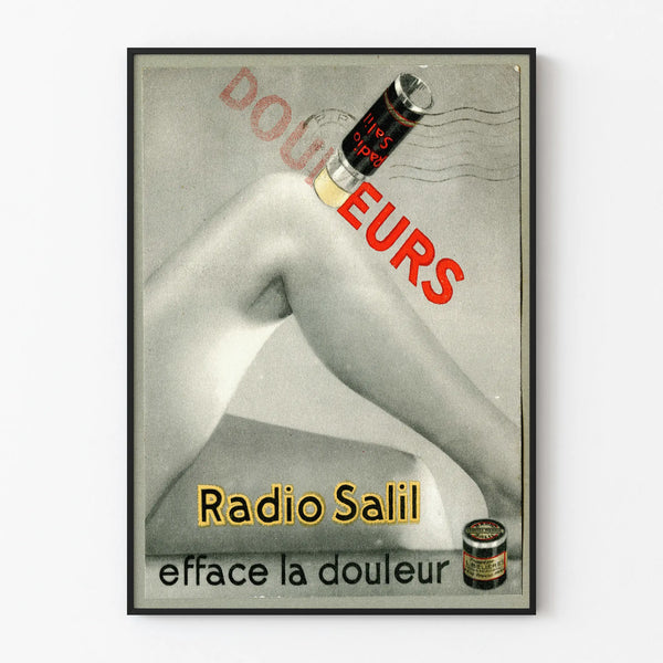 Vintage juliste Radio Salil kipuja vastaan
