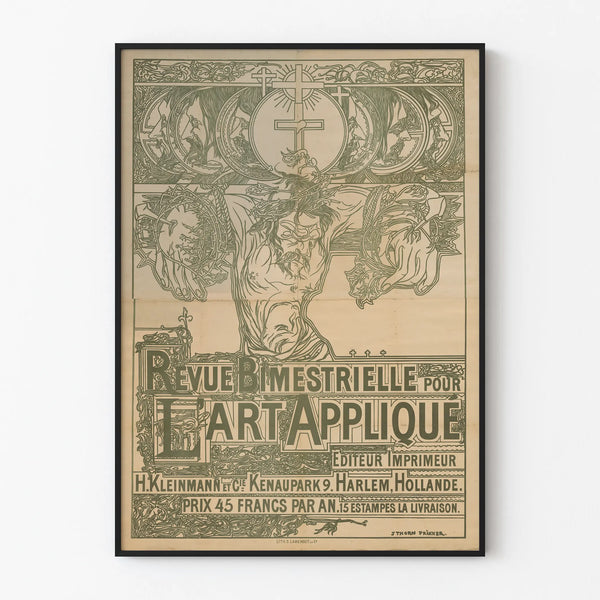 Vintage juliste sovellustaiteen kahdenkuukausittaisesta aikakauslehdestä