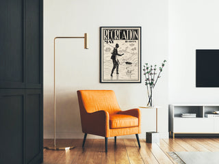 Vintage kalastuspeli mustavalkoinen juliste