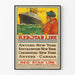 Vintage Juliste Red Star Line - Risteilyt Antwerpen, Southampton ja Cherbourg kohti New Yorkia