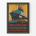 Vintage Juliste Red Star Line - Belgenland-pakettialus
