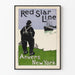 Vintage juliste Red Star Line Antwerpen New York