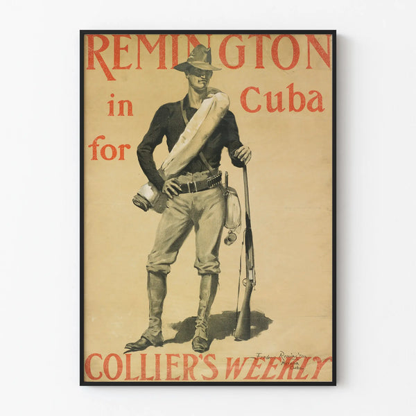 Vintage Remington -juliste Kuubasta Collier's Weeklylle