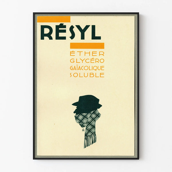 Vintagejuliste Résyl - Seinän koristelu teksturoitu juliste