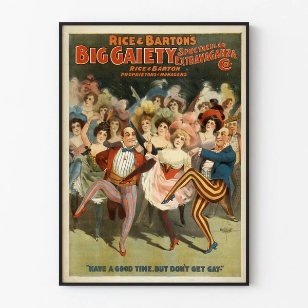 Vintage Juliste Suuri Gaiety Spektaakkeli Spektaakkeli