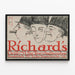 Vintage Richards Grill - Taiteellinen seinäkoristelu juliste — kehystetty taideteos seinällä