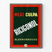 Vintage-tyyppinen juliste Meat Culpa Ricigonol