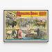 Vintagejuliste Ringling Bros World's Greatest Shows - Eläinaiheinen seinäkoristelu — kehystetty taideteos seinällä