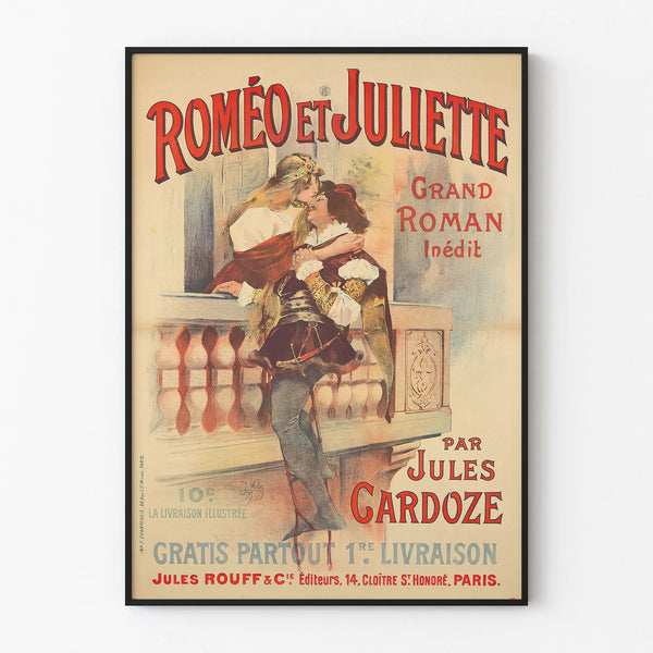 Vintage Juliste Romeo ja Julia - Romanttinen seinäkoristelu
