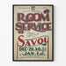 Vintage juliste seinäkoriste teatteri Room Service