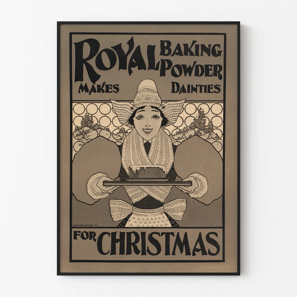 Vintage Royal Baking Powder -juliste seinäkoristukseen