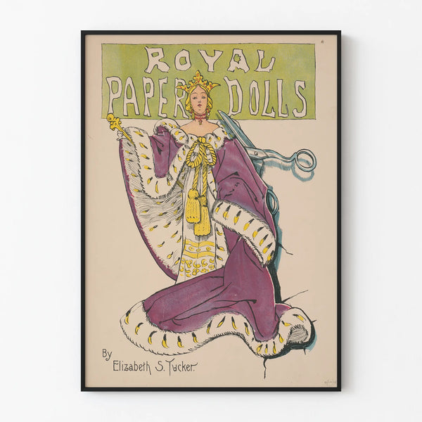 Vintage Royal Paperinukkejuliste Elizabeth S. Tuckerilta