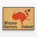 Vintage juliste Winter-Garten Saharet punainen ja musta — kehystetty taideteos seinällä