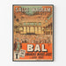 Vintage Bal Salle Wagram Pariisin juliste seinäkoriste