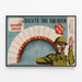 Vintagejuliste Salute the Soldier - Sotilaskoriste seinätaulu — kehystetty taideteos seinällä