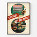 Vintage sotilaspropagandajuliste 'Säästä polttoainetta taisteluun'