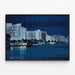 Miami Beachin Skyline Nocturne -juliste — kehystetty taideteos seinällä