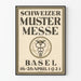 Vintage juliste Sveitsin messut Baselissa 1921
