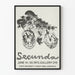 Abstraktin taiteen juliste Secunda 1973 Galerie 219 Buffalo