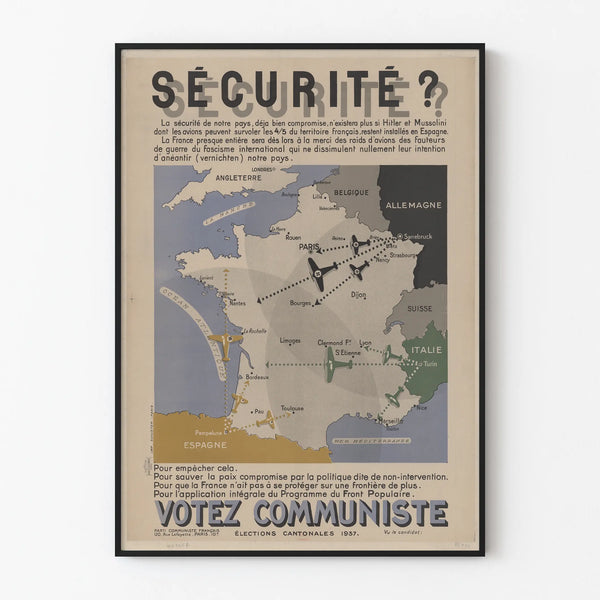 Vaalipropagandajuliste Ranskan 1937 Äänestä kommunistia