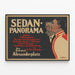 Vintage Sedan Panorama Juliste Seinän koristeluun — kehystetty taideteos seinällä