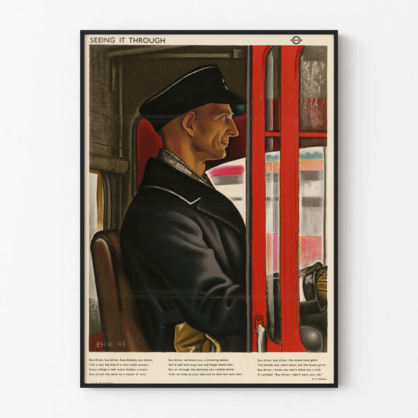 Vintage juliste Bussikuski Näkee Sen Läpi - Retroseinustakalvot seinäkoriste