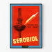 Vintage Juliste Serobiol lamppu - retro seinäkoristelu
