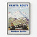 Vintage Shasta Route -junajuna, Southern Pacific Juliste