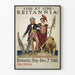 Britannia 1918 patriotinen seinäkoristejuliste