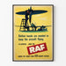 Vintage RAF juliste - Lentokoneen mekaanikko toiminnassa