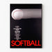 Vintage juliste dynaaminen musta ja punainen softball