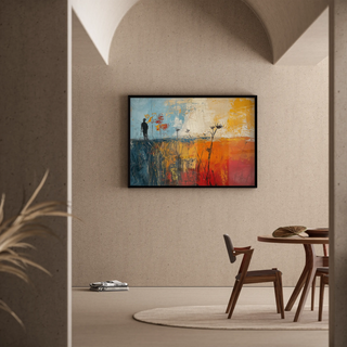 Tableau Abstrait - Silhouette dans l'Abstraction