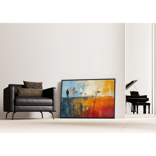 Tableau Abstrait - Silhouette dans l'Abstraction