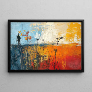 Tableau Abstrait - Silhouette dans l'Abstraction